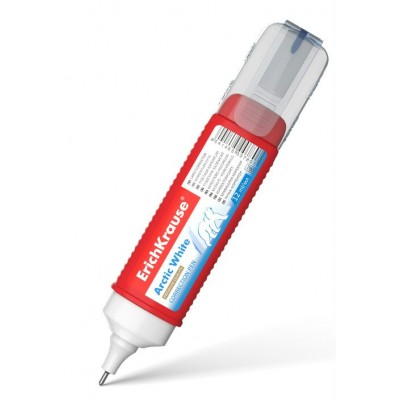 Корректор ручка 12мл металлический наконечник Arctic white красный 780 ErichKrause 12/432