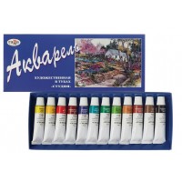 Краска акварельная художественная 12 цветов Студия 9мл тубы 213007 Гамма