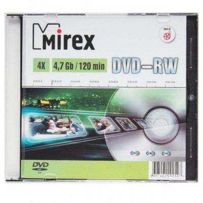 Диск DVD-RW 4.7Gb 4x Slim case UL130032A4S Mirex