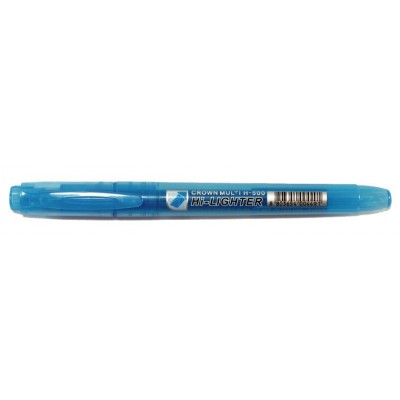 Маркер текстовой Multi Hi-Lighter голубой 1-4мм скошенный Н-500 Crown  207927