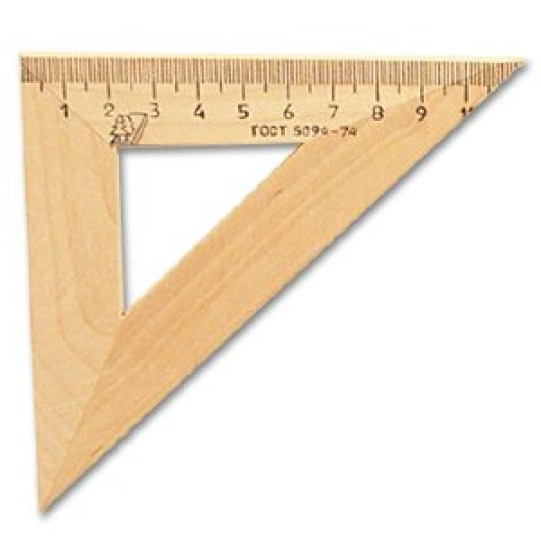 Треугольник деревянный 45гр 11см С138 Можга 50/800