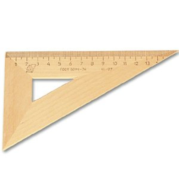 Треугольник деревянный 30гр 16см С139 Можга 50/750