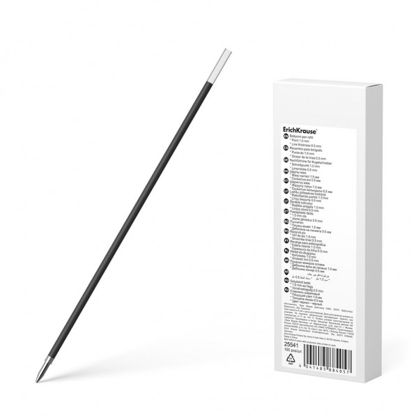 Стержень шариковый 140мм черный 1,0мм для ручек R-301 Stick 25541 ErichKrause 100/1200/4800