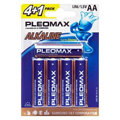 Элемент питания R06 LR6-4+1BL PLEOMAX Alkaline 50/5 387228 Samsung