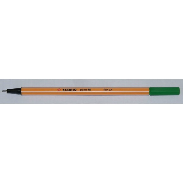 Ручка капилярная Point 88 зеленая 0,4мм 88/36 Stabilo