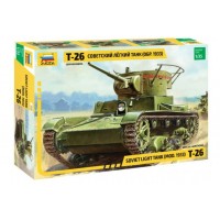 Сборная модель пластиковая Советский Танк Т-26 172 детали 3538 Звезда