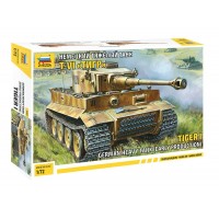 Сборная модель пластиковая Танк Тигр Т-VI 63 детали 5002 Звезда