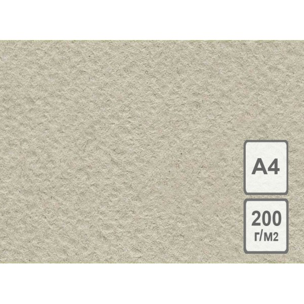 Бумага для рисования А4 50л 200г/м2 Серая холод. оттен. БРСер/А4 Лилия  Т52010