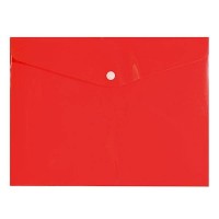 Папка конверт на кнопке А5 180мкм красная PK65A5R inФормат 20/120/240 060893