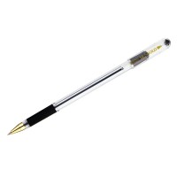 Ручка шариковая MC Gold черная 0,5мм резиновый грип BMC-01 MunHwa 12/144/1728 207857