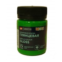 Краска акриловая художественная 50мл глянцевая Decola Светло-зеленая 2928717 ЗХК