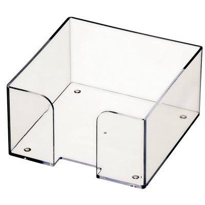 Подставка для бумажного блока 90x90x50 прозрачная ПЛ61 Стамм  098064