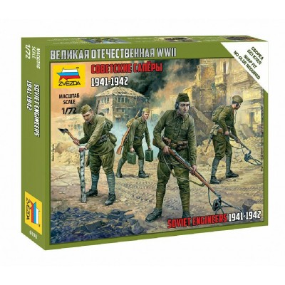Сборная модель пластиковая Советские саперы 1941-1942 41 деталь 6108 Звезда