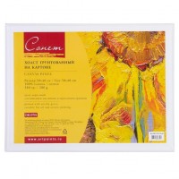 Холст на картоне 30х40см 280г/м2, хлопок 100%, мелкое зерно DK13701-30x40 Сонет