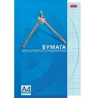 Бумага масштабная А4 25 листов склейка Голубая сетка 25Бм4Вк_09325 Хатбер  008818