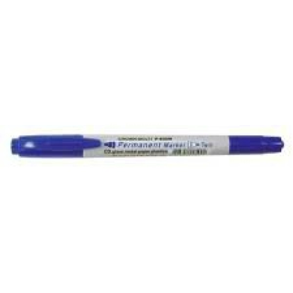 Маркер перманентный 1-2мм двусторонний Multi Marker Twin синий P-800W Crown  117934