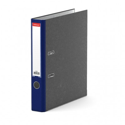 Папка регистратор 50мм А4 Original Pro мрамор синяя, с карманом, мет.окант. 33006 ErichKrause