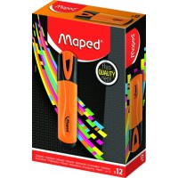 Маркер текстовой Fluo pep's оранжевый, скошенный 742535 Maped 12/144