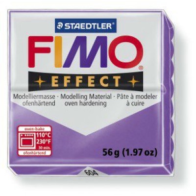 Пластика для запекания 56гр Fimo effect полупрозрачная фиолетовая 8020-604 Staedtler