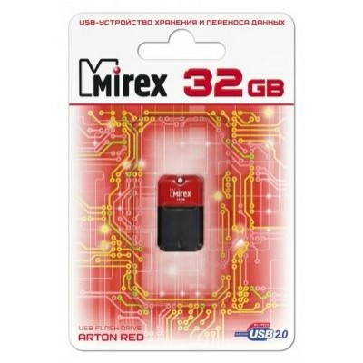 Флэш-карта 32GB Arton red ecopack мини 13600-FMUART32 Mirex Флэш-карта 32GB Arton red ecopack мини 13600-FMUART32 Mirex