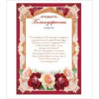 Сфера/Благодарность завучу/Ш-6527/ Сфера/Благодарность завучу/Ш-6527/