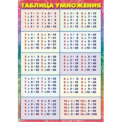 Таблица умножения - деления. 32766. Праздник