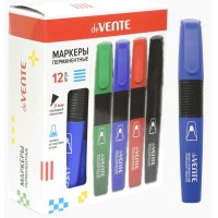 Маркер перманентный 4мм синий, пулевидный, круглый корпус 5043327 deVente