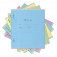 Тетрадь 12 листов А5+ 170х203 узкая линия Классика Visio ассорти, 60г/м2 35209 ErichKrause 10/280