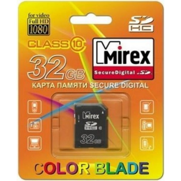 Карта памяти 32GB SDHC class10 13611-SD10CD32 Mirex